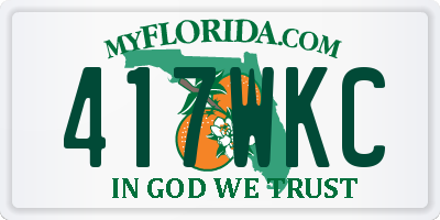 FL license plate 417WKC