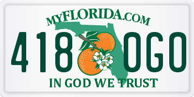 FL license plate 4180GO