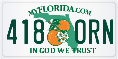 FL license plate 4180RN