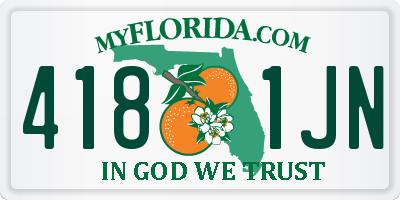 FL license plate 4181JN