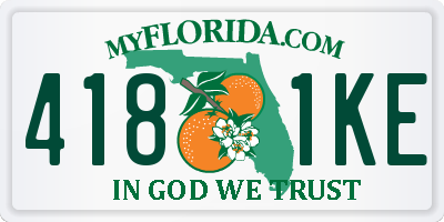 FL license plate 4181KE