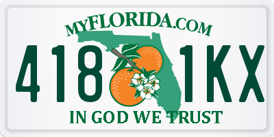 FL license plate 4181KX