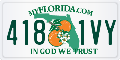 FL license plate 4181VY