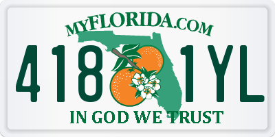 FL license plate 4181YL