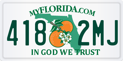 FL license plate 4182MJ