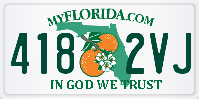 FL license plate 4182VJ