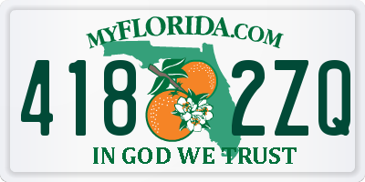 FL license plate 4182ZQ