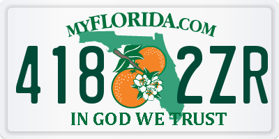 FL license plate 4182ZR