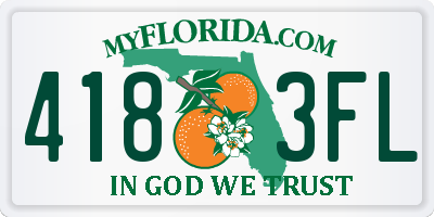 FL license plate 4183FL