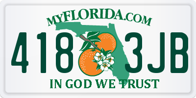 FL license plate 4183JB
