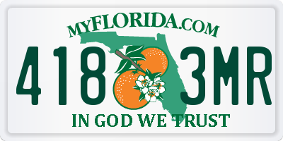 FL license plate 4183MR