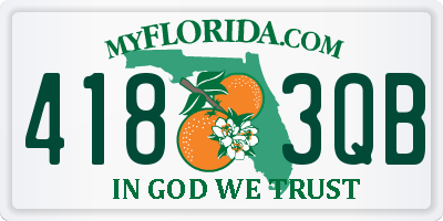 FL license plate 4183QB