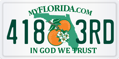 FL license plate 4183RD