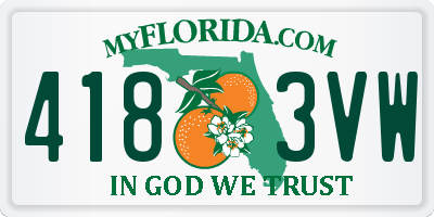 FL license plate 4183VW