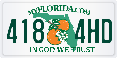 FL license plate 4184HD
