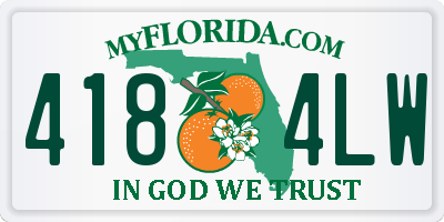 FL license plate 4184LW