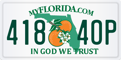 FL license plate 4184OP