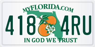 FL license plate 4184RU