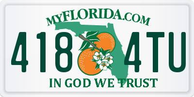 FL license plate 4184TU