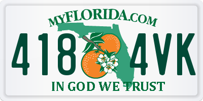 FL license plate 4184VK