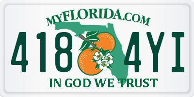 FL license plate 4184YI