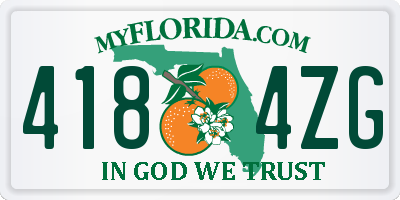 FL license plate 4184ZG