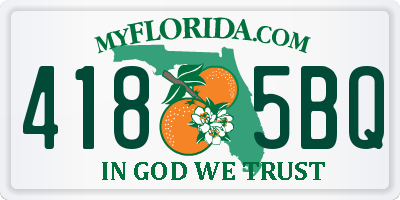 FL license plate 4185BQ