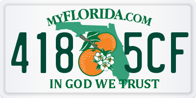 FL license plate 4185CF