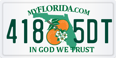 FL license plate 4185DT