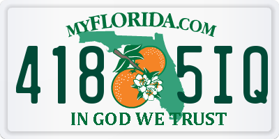 FL license plate 4185IQ