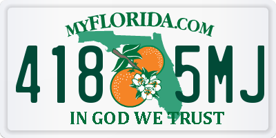 FL license plate 4185MJ