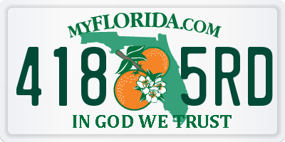 FL license plate 4185RD