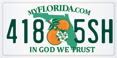 FL license plate 4185SH