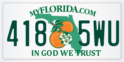 FL license plate 4185WU