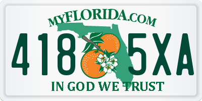 FL license plate 4185XA