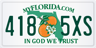 FL license plate 4185XS
