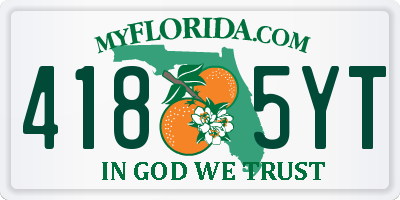 FL license plate 4185YT