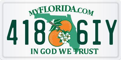 FL license plate 4186IY
