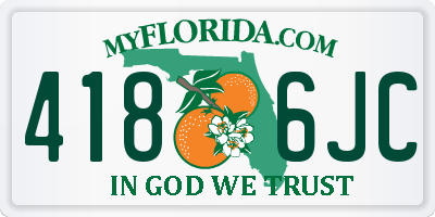 FL license plate 4186JC