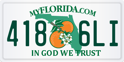 FL license plate 4186LI