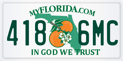 FL license plate 4186MC