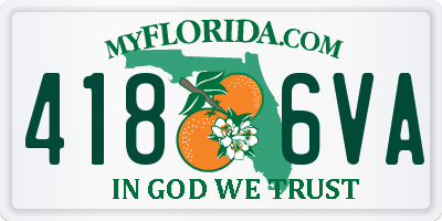 FL license plate 4186VA