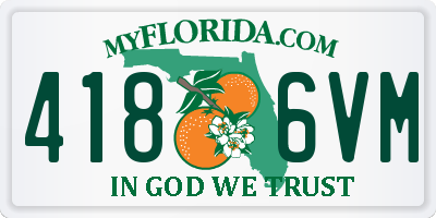 FL license plate 4186VM