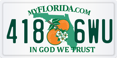 FL license plate 4186WU