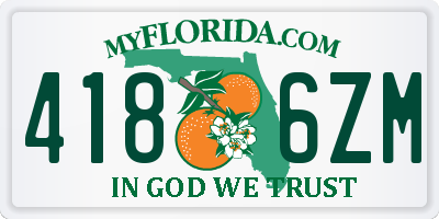 FL license plate 4186ZM