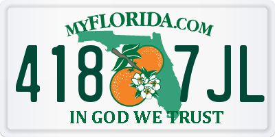 FL license plate 4187JL