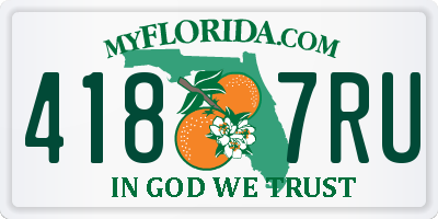 FL license plate 4187RU