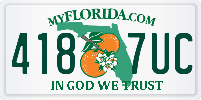 FL license plate 4187UC