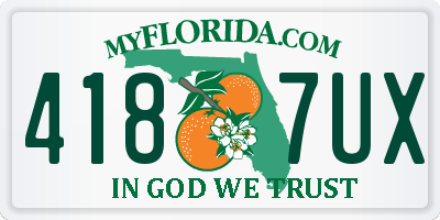 FL license plate 4187UX