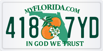 FL license plate 4187YD